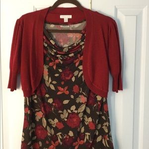 Bundle of sleeveless blouse and shrug